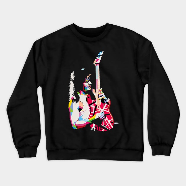 Vintage eddie van halen  guitar Crewneck Sweatshirt by NOICE PODCAST